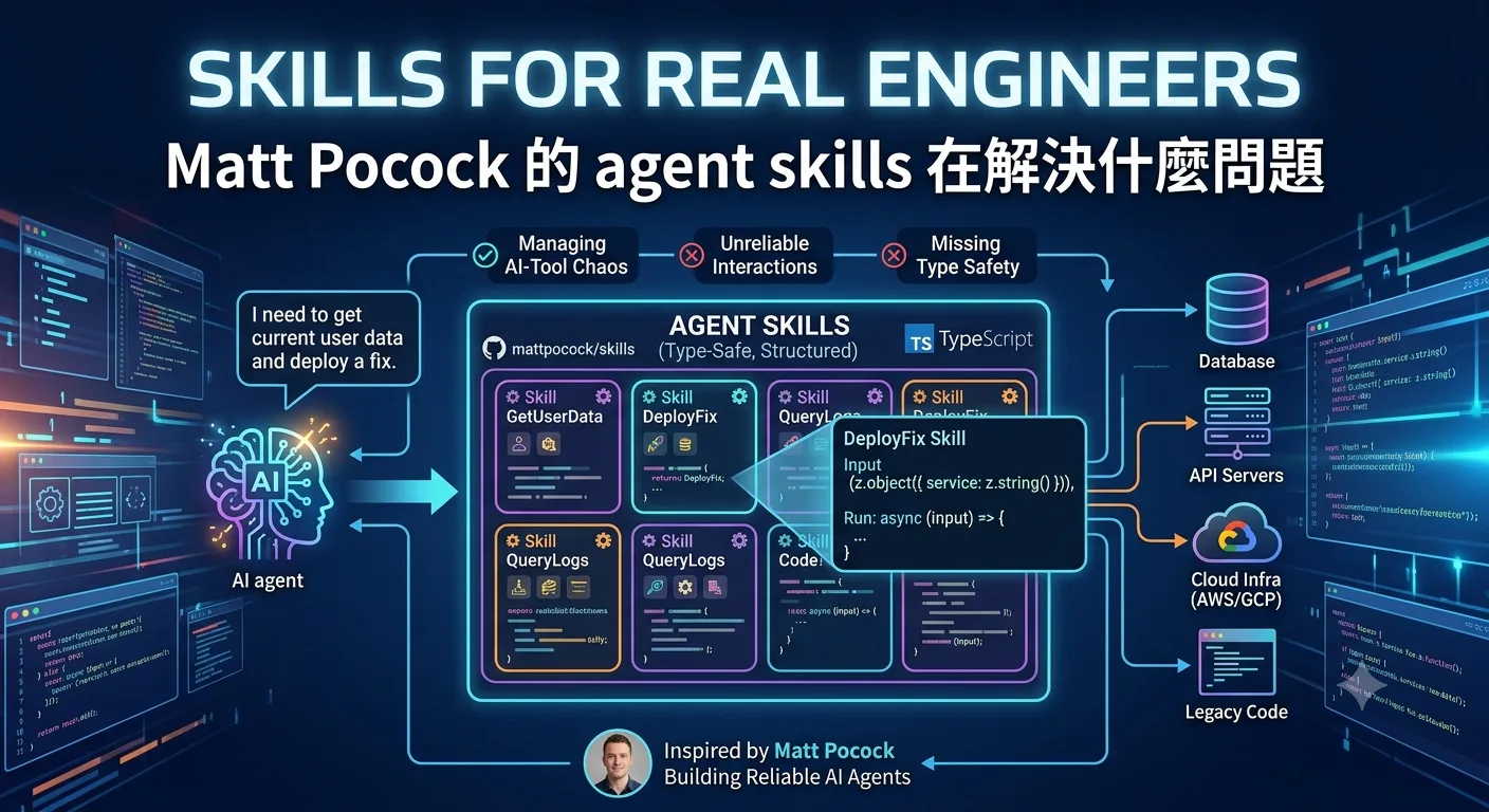 「Skills for Real Engineers」介紹：Matt Pocock 的 agent skills 在解決什麼問題